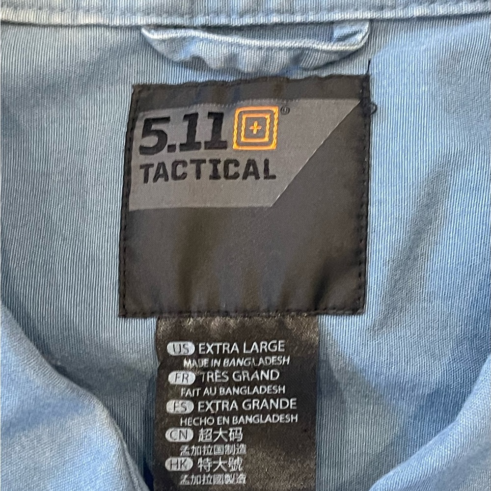 5.11 TACTICAL Long sleeved blue shirt. Size XL - Picture 3 of 3